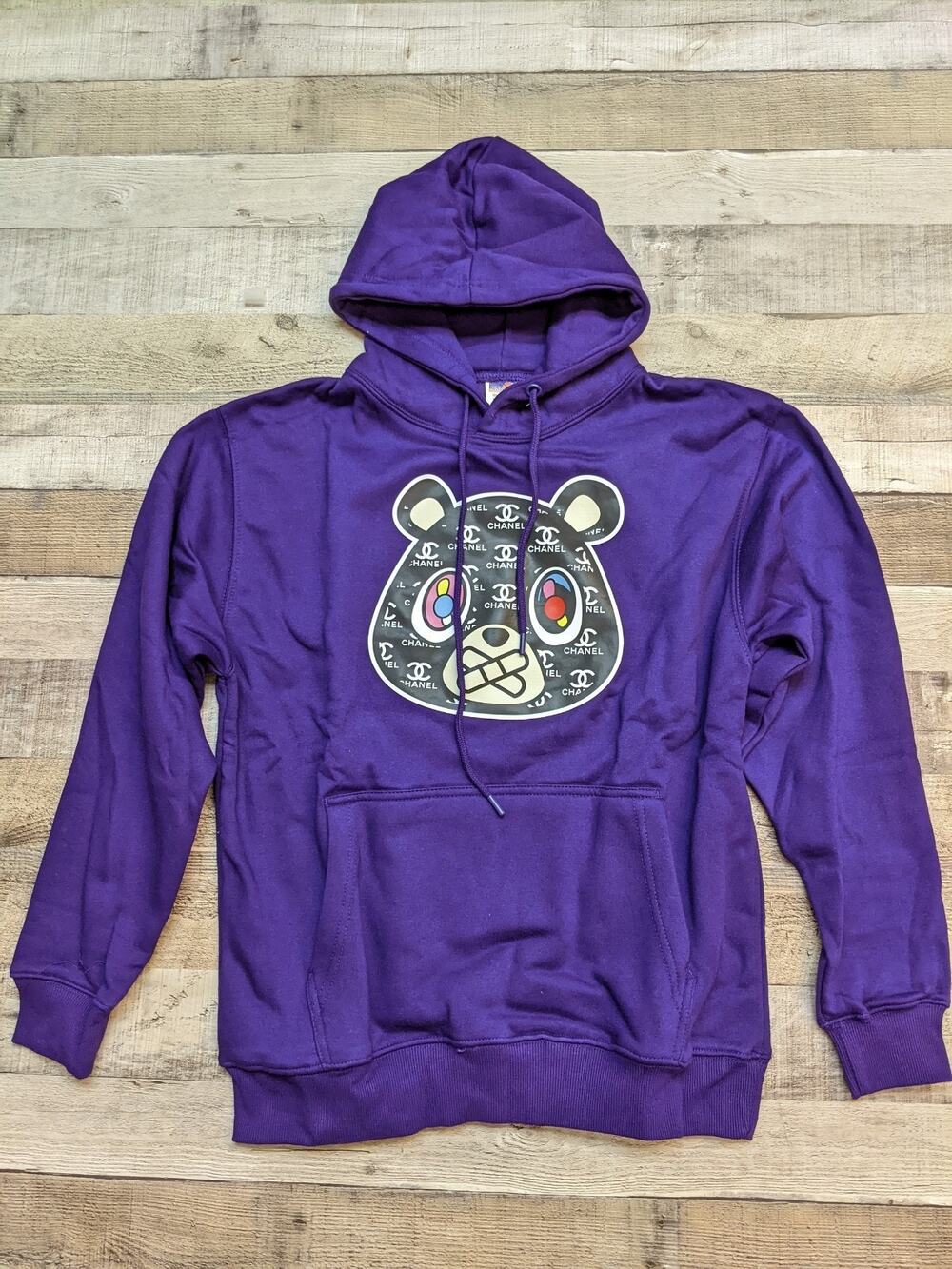 OWNYC CHANEL Bear Hoodie Purple Size Large, New